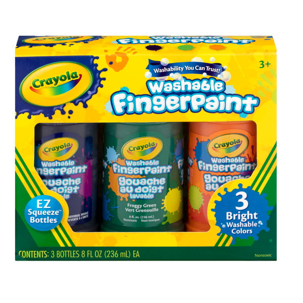 Crayola Bright Washable Fingerpaint - 3 Colors