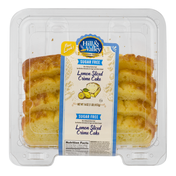 Hill & Valley Sugar Free Lemon Creme Loaf Cake Sliced