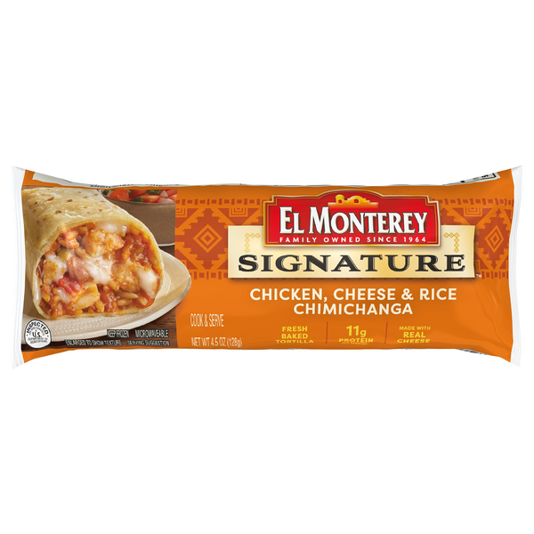 El Monterey Signature Chicken Cheese & Rice Chimichanga