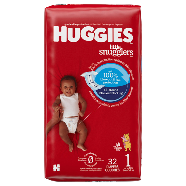 Huggies Little Snugglers Size 1 Baby Diapers Up to 14 lb