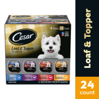 CESAR Loaf & Topper in Sauce Variety Pack Adult Wet Dog Food - 24 ct