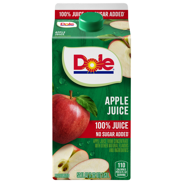 Save on Dole No Sugar Added 100% Apple Juice Order Online Delivery