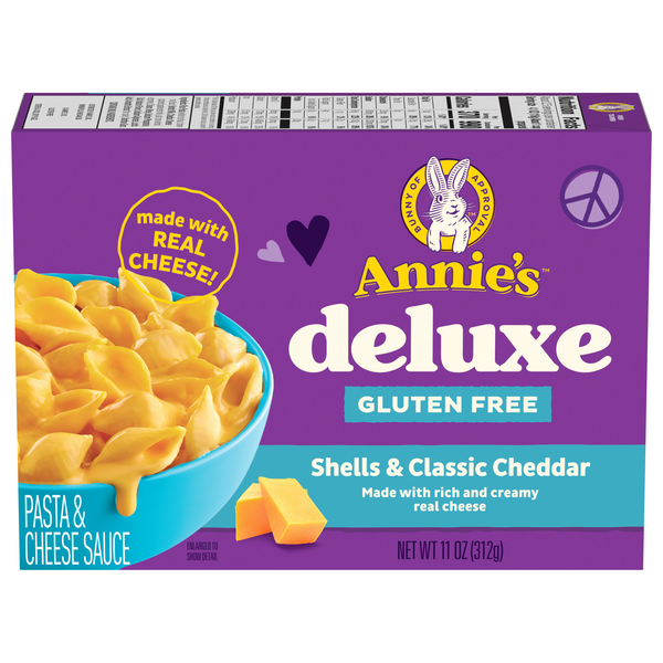 Save on Annie's Deluxe Shells & Cheddar Rice & Pasta Sauce Gluten Free Order Online Delivery