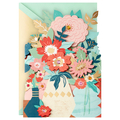 Hallmark Signature Blank Card for Women Accordion Fold Flowers