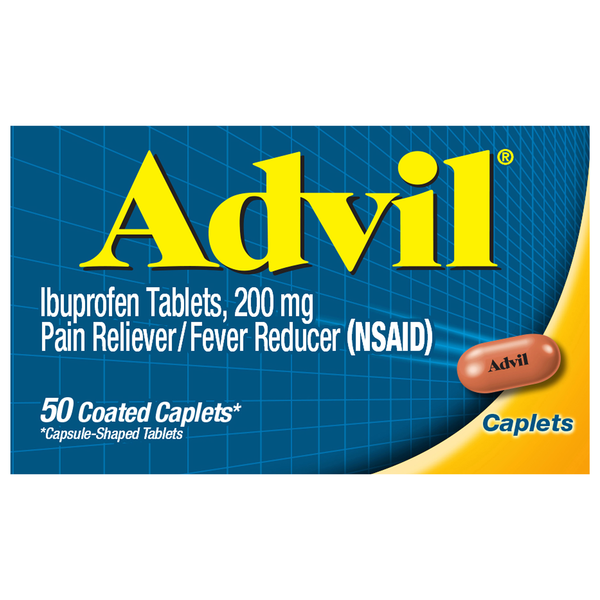 Advil Ibuprofen Pain Relief 200 mg Coated Caplets