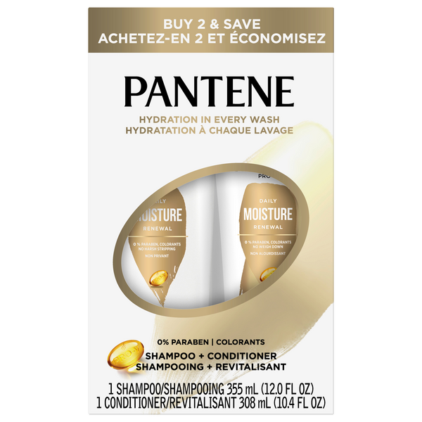 Pantene Pro-V Daily Moisture Renewal Shampoo + Conditioner Dual Pack