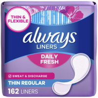 Always No Feel Protection Unscented Thin Daily Liners