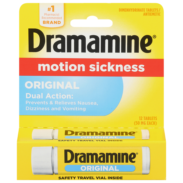 Dramamine Motion Sickness Relief Dual Action Formula Original Tablets