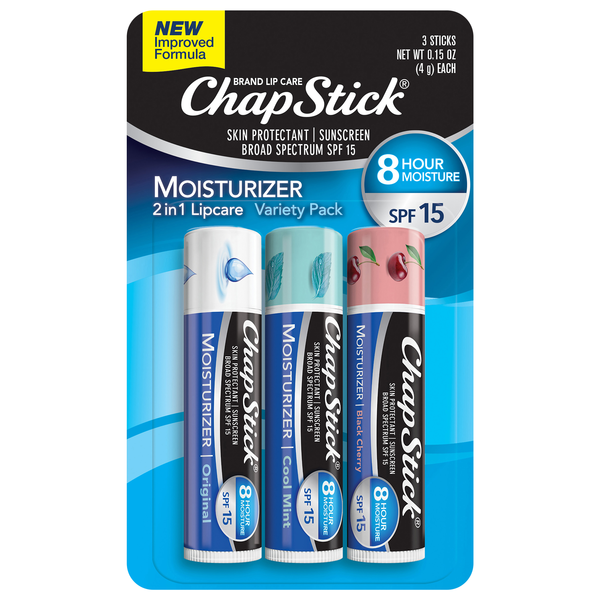 ChapStick 2-in-1 Lipcare SPF 15 Variety Pack - 3 ct