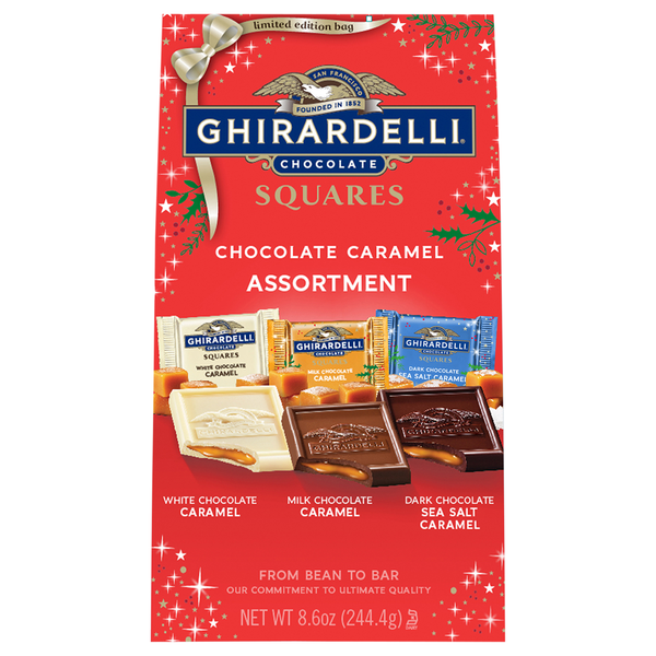 Ghirardelli Christmas Chocolate Caramel Squares Candy