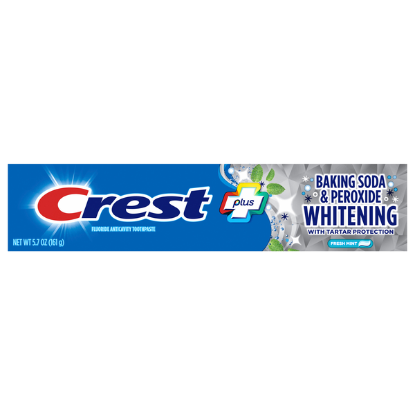 Crest Whitening Baking Soda & Peroxide Fluoride Fresh Mint Toothpaste