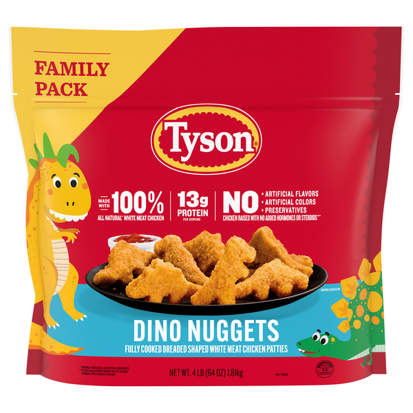 Tyson Breaded Chicken Dino Nuggets Frozen