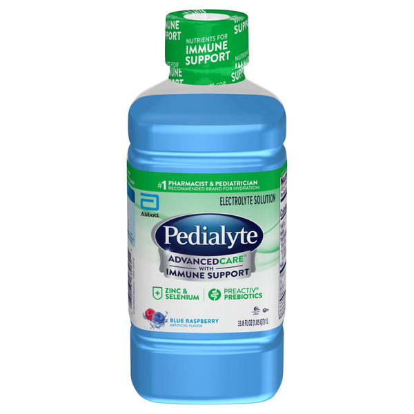 Pedialyte Blue Raspberry Electrolyte Solution with Immune Support