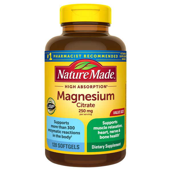 Nature Made Magnesium Citrate 250 mg Softgels