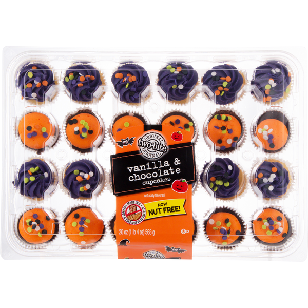 two-bite Halloween Vanilla & Chocolate Mini Cupcakes - 24 ct