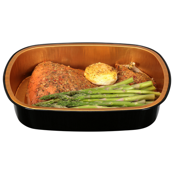 Food Lion Buttery Steakhouse Salmon with Asparagus
