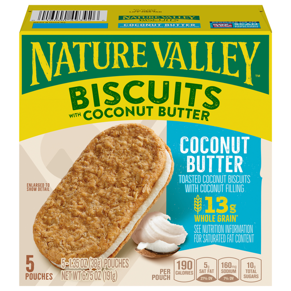 Nature Valley Coconut Butter Biscuits Bars - 5 ct
