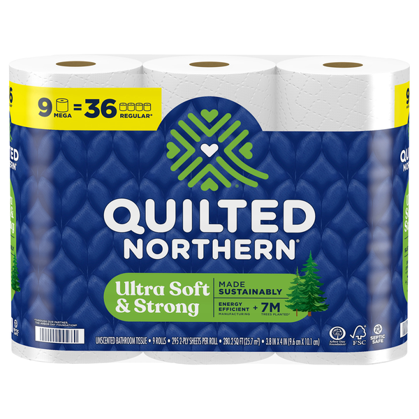 Quilted Northern Ultra Soft & Strong Mega Roll 2-Ply Toilet Paper - 9 ct