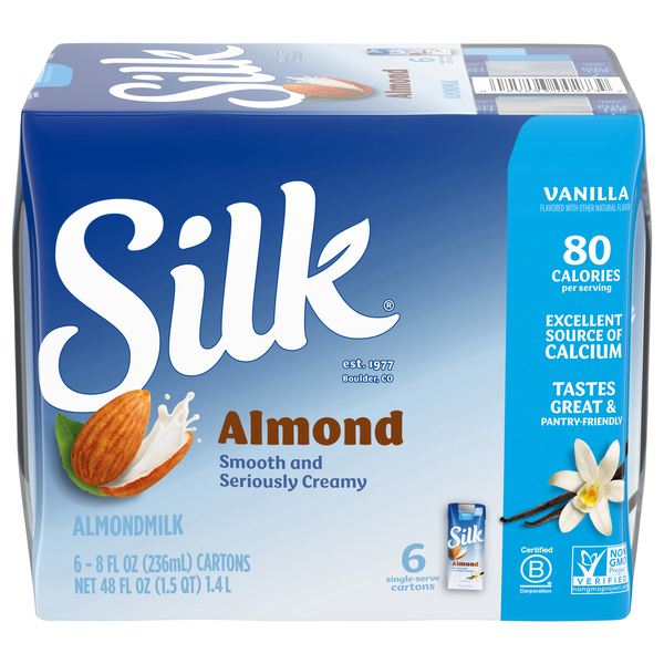 Silk Vanilla Almondmilk Non-Refrigerated - 6 pk
