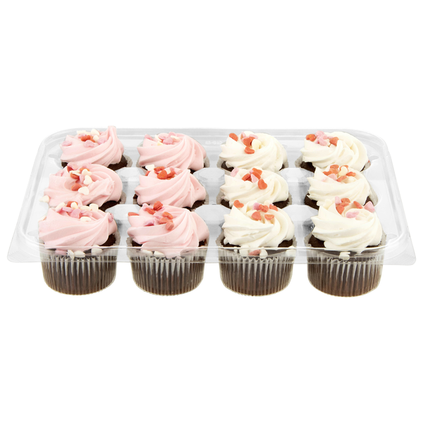 Hannaford Bakery Chocolate Valentine Mini Cupcakes - 12 ct