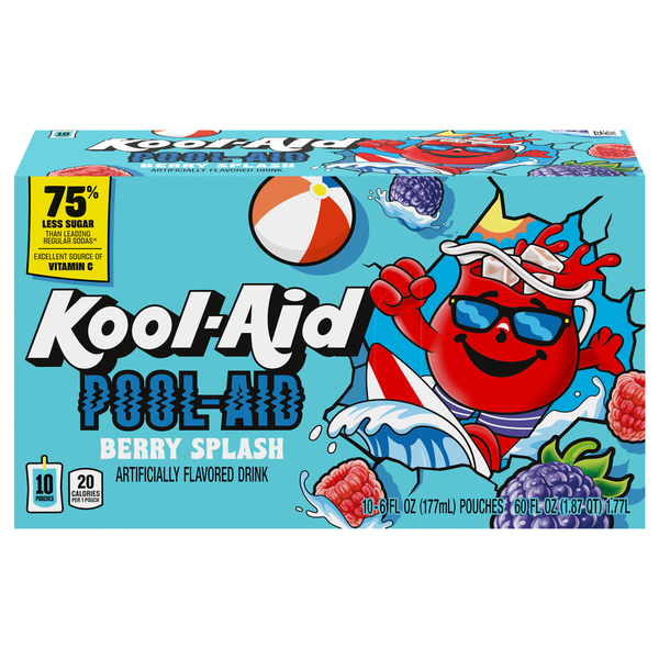 Kool-Aid Pool-Aid Pouches Berry Splash Drink - 10 pk