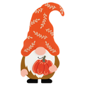Smart Living Harvest Wood Gnome Decor Orange