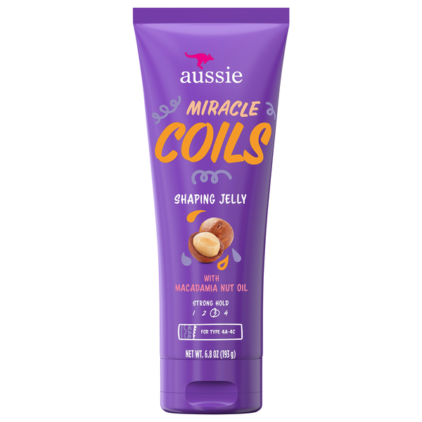 Aussie Miracle Coils Shaping Jelly Cocoa Butter Australian Macadamia Oil