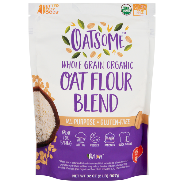 Oatsome Organic Whole Grain Oat Flour Blend