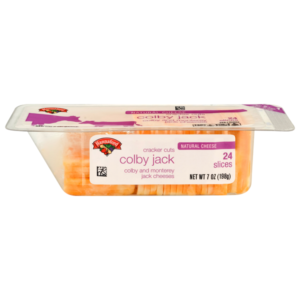 Hannaford Colby Jack Cheese Cracker Cut Slices - 24 ct
