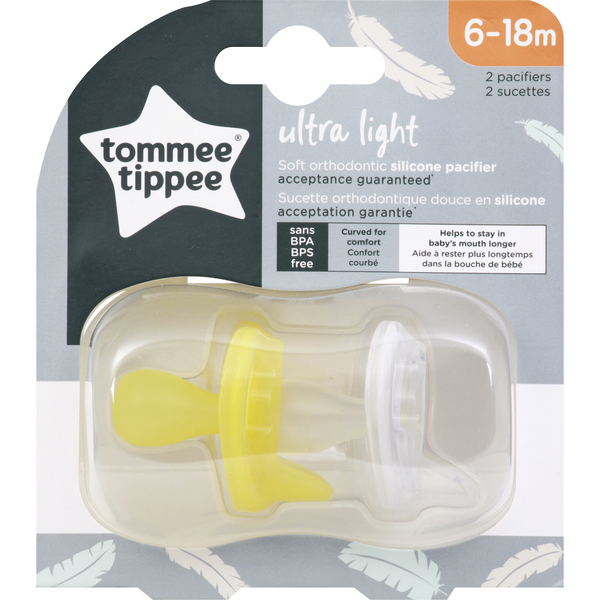 Tommee Tippee Ultra Light Silicone Pacifiers 6-18m