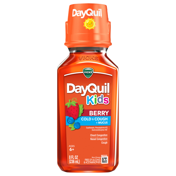 Vicks DayQuil Kids Berry Cold & Cough + Mucus Multi Symptom Relief Liquid