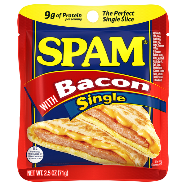 SPAM Luncheon Meat with Bacon Single Slice