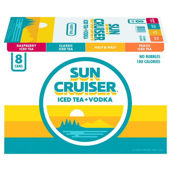 Sun Cruiser Variety Pack Iced Tea Vodka - 8 pk