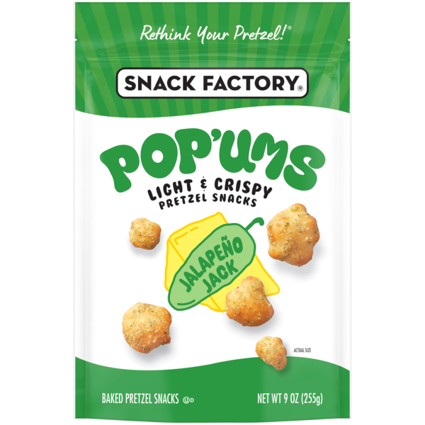 Snack Factory Pop'ums Jalapeno Jack Baked Pretzel Snacks