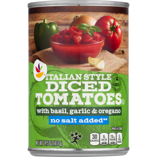 Stop & Shop No Salt Added Italian Style Diced Tomatoes