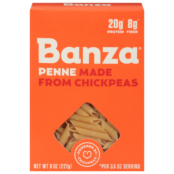 Banza Gluten Free High Protein Low Carb Chickpeas Penne Pasta
