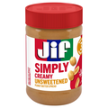 Jif Simply Creamy Unsweetened Peanut Butter Spread
