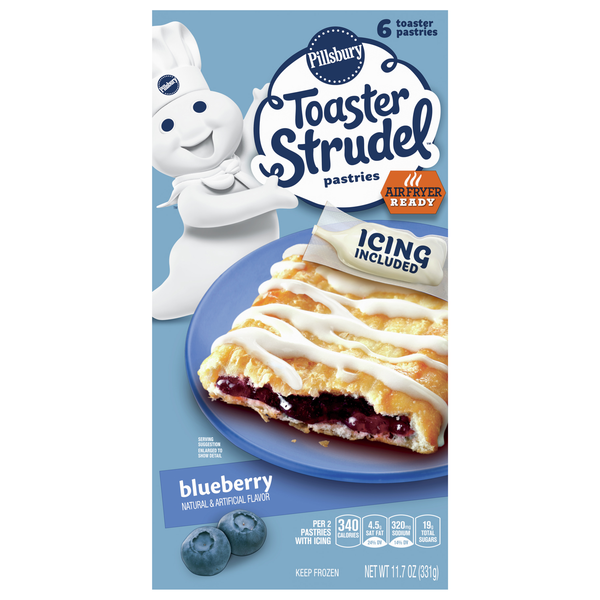Pillsbury Blueberry Toaster Strudel Pastries - 6 ct
