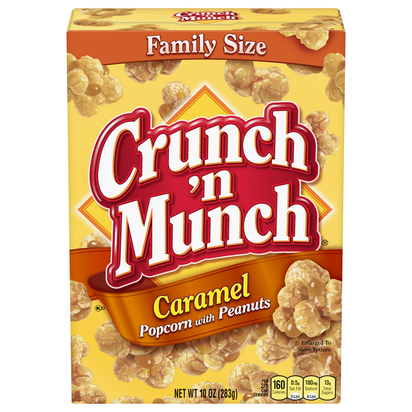 Crunch & Munch Caramel Popcorn with Peanuts Family Size