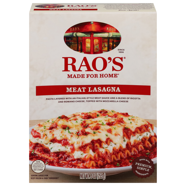 Rao's Meat Lasagna Frozen Meal