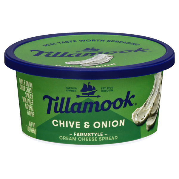Save on Tillamook Farmstyle Chive & Onion Cream Cheese Spread Order