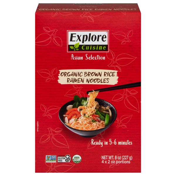 Explore Cuisine Asian Selection Organic Brown Rice Ramen Noodles - 4 ct