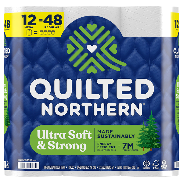 Quilted Northern Ultra Soft & Strong Mega Roll 2-Ply Toilet Paper - 12 ct