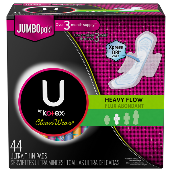 Save On U By Kotex Cleanwear Heavy Flow Pads Ultra Thin Order Online Delivery Stop Shop