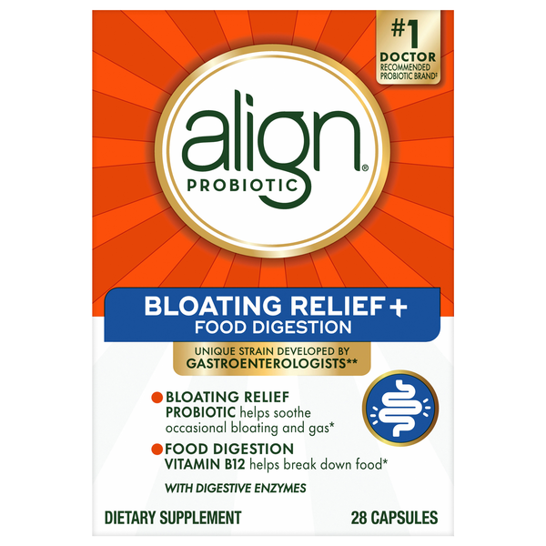 Align Prebiotic Bloating Relief & Food Digestion Capsules