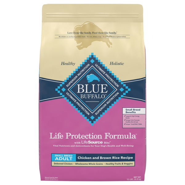 BLUE Natural Small Breed Chicken & Brown Rice Recipe Adult Dry Dog Food