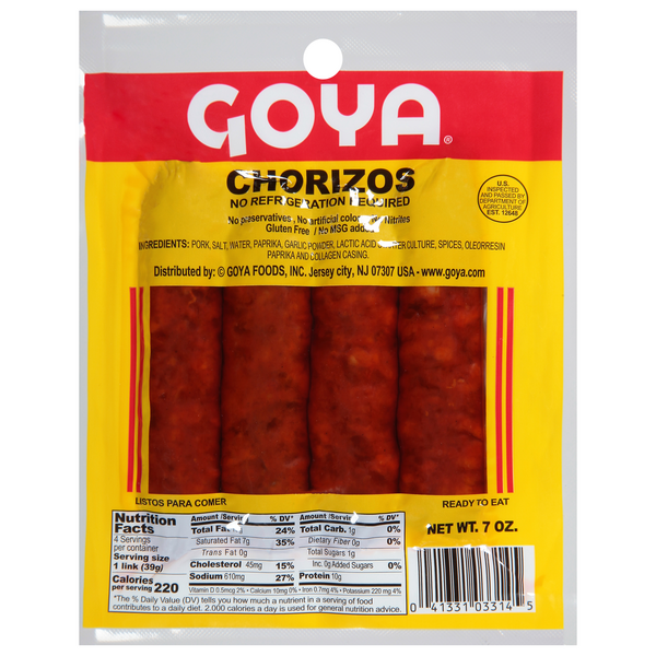 Goya Chorizo - 4 ct