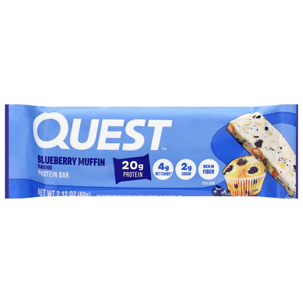 Quest Keto Friendly Blueberry Muffin 21g Protein Bar