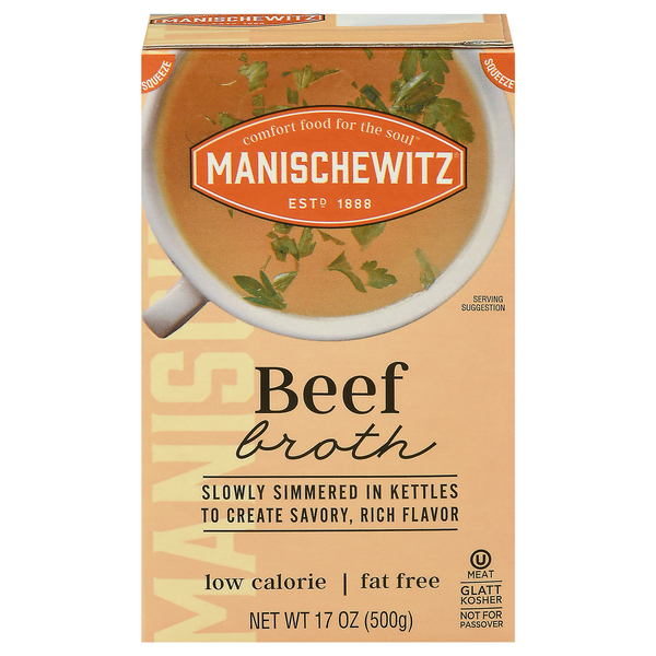 Manischewitz Kosher Fat Free Beef Broth