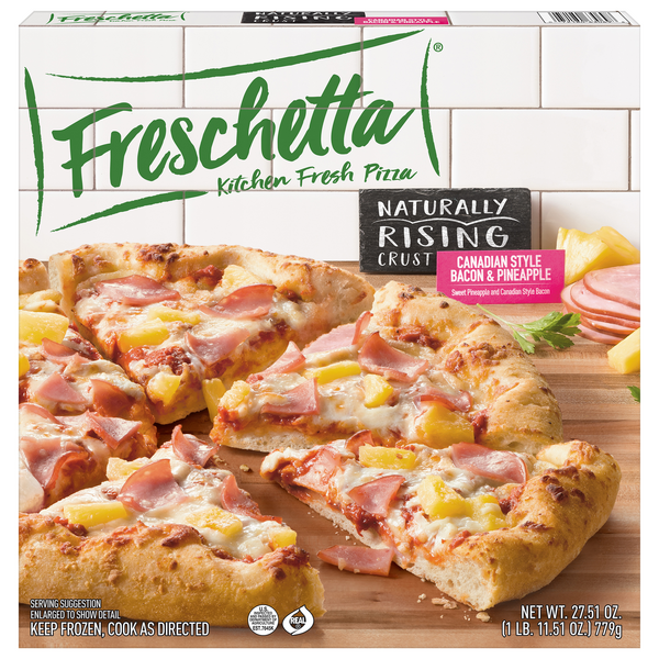 Freschetta Rising Crust Canadian Style Bacon Pineapple Pizza Frozen